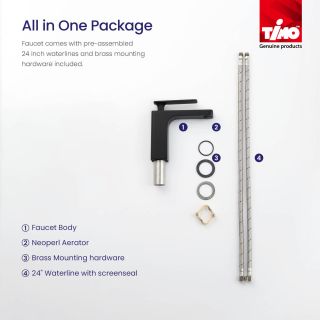 Смеситель для раковины Timo Torne 4361/03F чёрный